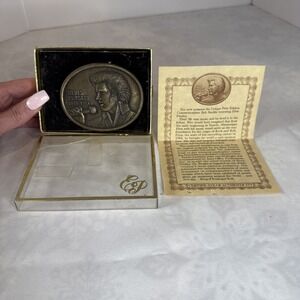 Vintage‎ ELVIS PRESLEY 1st Edition Belt Buckle in Box w/COA